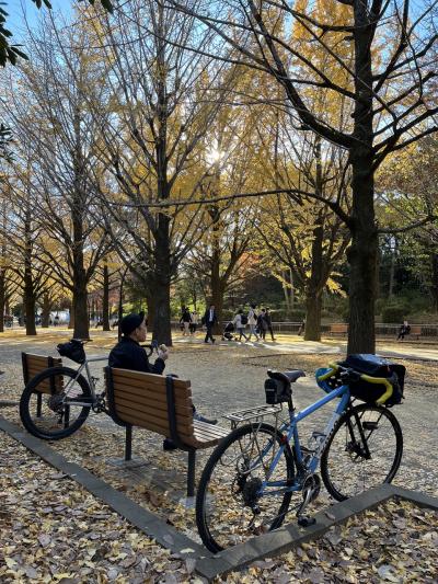 2023年12月3日　朝の本郷散歩、昼の光が丘サイクリング、夜の都立大学銭湯ビール