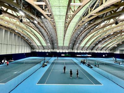 2023年冬:第3回テニス・トリプルス全国大会in東京開催『有明テニスの森公園』友達と3人で出場することに♪一応表彰式まで残る♪（夫婦で♪）