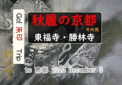 Go!  朱印 Trip to 秋麗の京都 その弐「東福寺・勝林寺」2023 Dec.3 pm