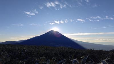 ダイヤモンド富士を見に竜ヶ岳山頂へ
