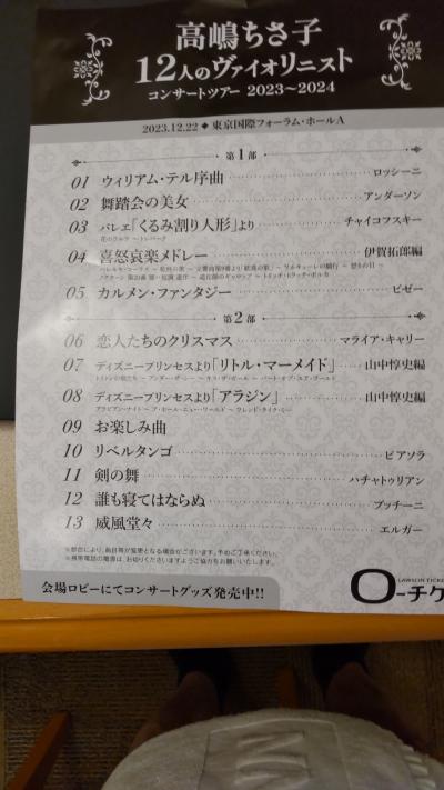 東京です。東京国際フォーラム、高嶋ちさ子のコンサート、銀ブラ、柴又、浅草落語、渋谷ラコキーナ