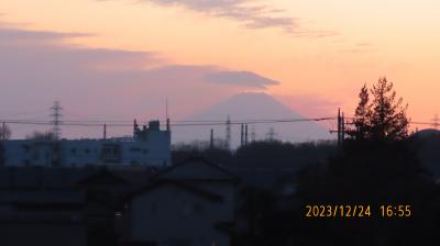 日没後の富士山