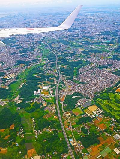 JAL144便 -3　青森⇒羽田13:25　定刻到着　☆幕張メッセ・東京湾を迂回して