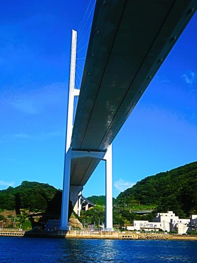 長崎-3　長崎港めぐりｂ  女神大橋・岬の聖母像・造船所　☆住宅街/坂道沿いに