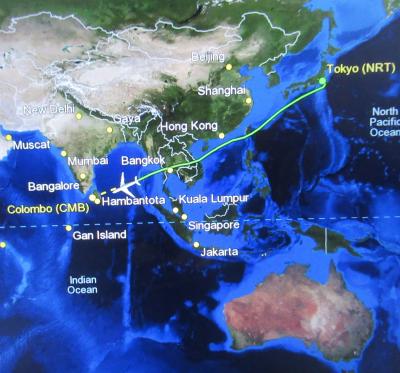 そうだ、シギリヤロックへ行こう！　初日：スリランカ航空で成田  &#9992;️ コロンボへ