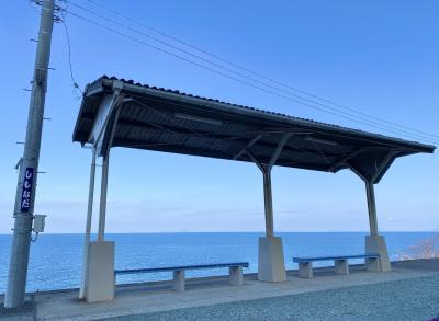 お正月に松山に【下灘駅編】ローカル線と徒歩で海岸線を堪能♪