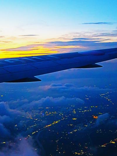 JAL556便c   旭川⇒羽田空港18:05　無事到着　☆東京夜景-輝きを見ながら