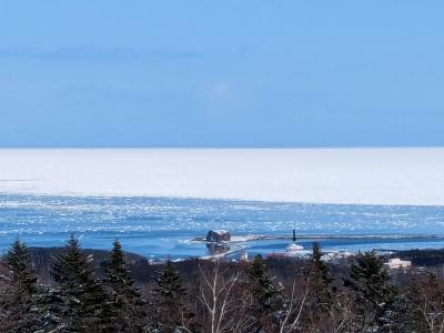 流氷館展望台から見た流氷です・