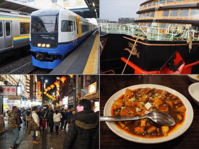 特急さざなみ号☆東京湾フェリーで横須賀☆地元人気のひさご寿司☆横浜中華街で忘年会