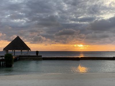 シンガポール航空ビジネスクラスですモルディブ旅行最終日