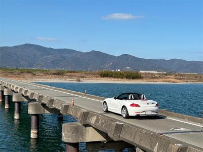 沈下橋（潜水橋）をオープンカーで渡ってきました