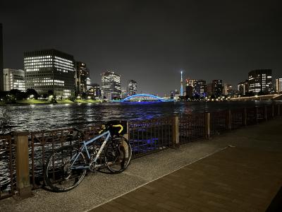 2023年10月19日　昼サイクリング千駄木、夜サイクリング月島、夜中サイクリング中野