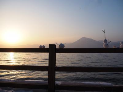 あまいみかんさん、akikoさんと往く初めての冬の北海道～☆･ﾟ:*支笏湖氷濤まつりが中止に～