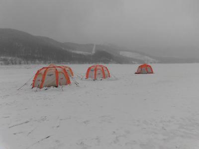 北海道旅行２日目　ワカサギ釣りツアー