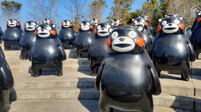 数十のくまモンに遭遇できるくまモン好きのお勧めスポットです（高千穂→日奈久温泉→泥湯温泉へ）