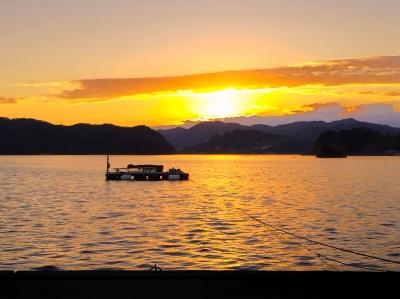 フォトスポットの工場と安和駅・しんじょう君銅像・浦ノ内の夕陽と萩の茶屋☆四国お遍路ドライブ第2弾2023年秋⑨-2