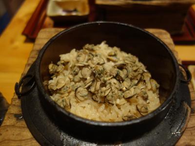 石山寺の門前でしじみご飯をいただきました。