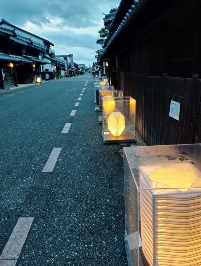 2023年11月岐阜県美濃市　大矢田神社のヤマモミジ樹林・うだつの上がる町並み美濃和紙あかりアート展