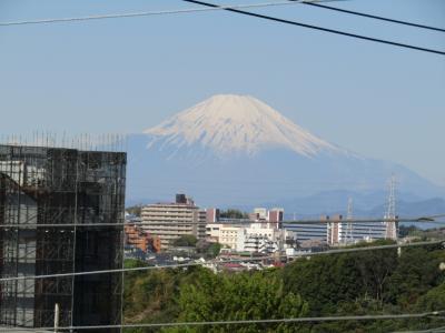 雨が上がって北風が吹いて富士山がくっきりと