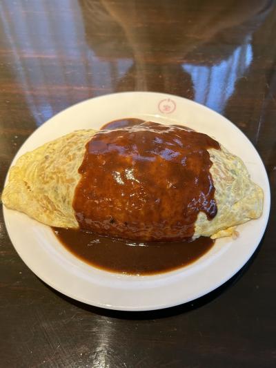 神戸・京都・奈良・大阪３日で８万５千歩【その５】京都１日目の夜は、"岡崎の『グリル 小宝』でオムライス"。ドビソース２倍増しは＋190円！