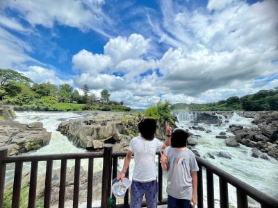 どこかにマイルで鹿児島へ☆温泉三昧☆そうめん流しに名水100選：湧き水に感動☆東洋のナイアガラは圧巻