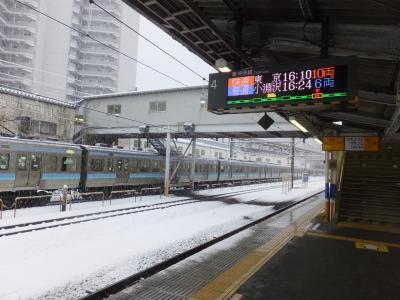 １０年ぶりの大雪の石和温泉