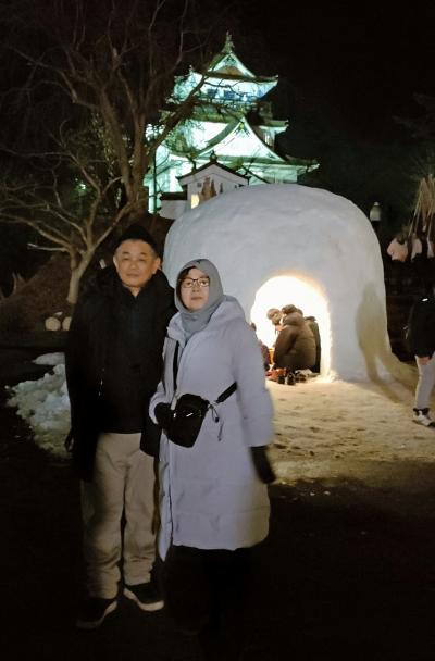 57年振りの横手のかまくらと梵天の旅（6）横手温泉ホテルプラザ迎賓の温泉と秋田の料理を堪能して、横手山公園のかまくらで小学生の接待を受ける。