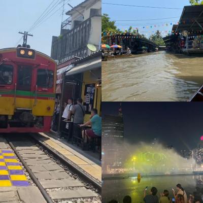 2024年GW 初めてのタイ ~猛暑の中ベタベタの観光地を巡る4泊6日過酷旅~(3日目:メークロン鉄道市場/水上マーケット)