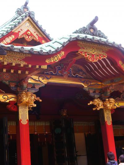 根津-2　根津神社　権現造の傑作　社殿‐国重要文化財　☆千本鳥居～乙女稲荷神社　参拝し