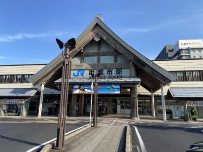 シニア旅、往復「サンライズ出雲」寝台車個室　0泊3日　で行く、足立美術館（安来）と松江城見学(復路）