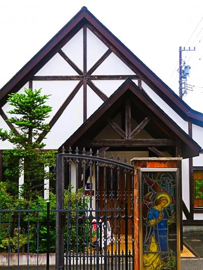 掛川-2　掛川市ステンドグラス美術館　建物も寄贈され　☆19世紀英国教会建築の傑作:移送