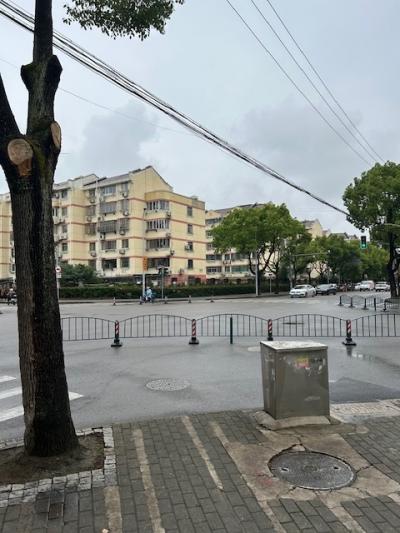 上海浦東地区のホテル付近の写真。