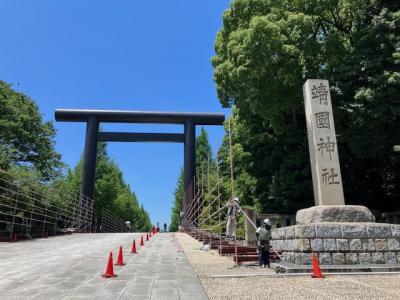 東京散歩、、靖国神社、三越日本橋本店、三越銀座店、比国大使館、日本銀行、暁星学園、白百合小学校、東洋英和　等　ー　２０２４年　６月