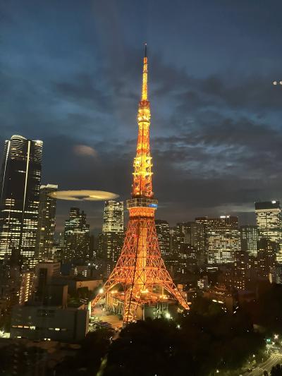 梅雨空でも東京タワーをつまみに