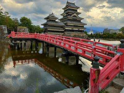 2024/07 青春18切符による信州旅行　１日目 (岡山駅～松本駅間のJR沿線・松本城)