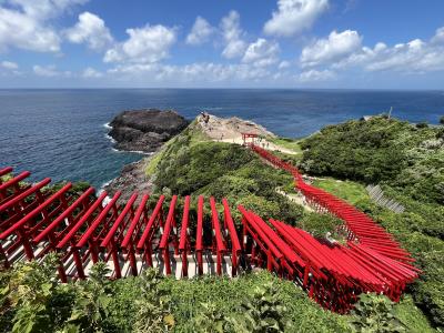 萩・石見空港利用、初めての山口、島根旅行／角島大橋と元乃隅神社の絶景＋秋吉台、萩城下町、津和野