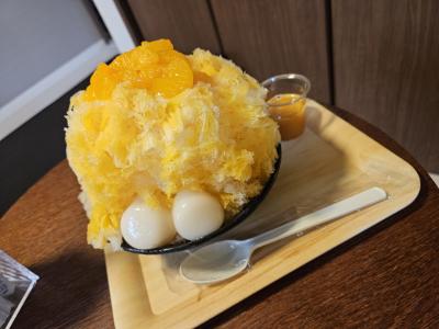 がま氷をたくさん食べる
