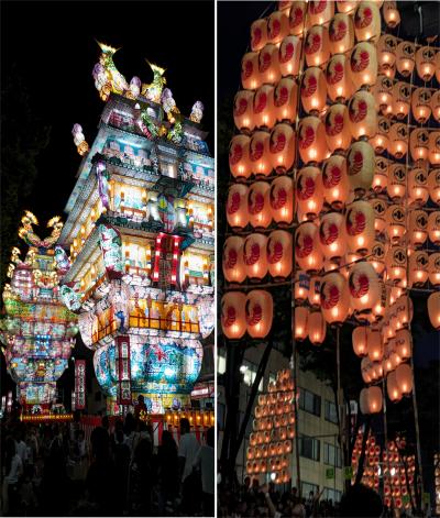 2泊3日秋田旅 能代「天空の不夜城」と東北三大祭り秋田「竿燈まつり」