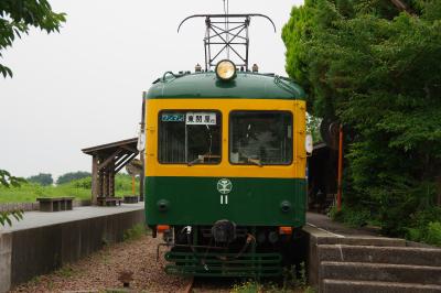 新潟市旧月潟駅のかぼちゃ電車