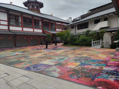 道後温泉でゆっくり、翌日松山城公園は豪雨災害のため通行止