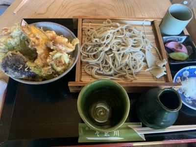 添川の　そえ川に、そばを食べに行く