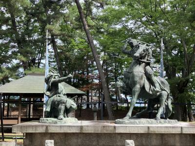 2024夏 信越３：上越妙高から長野へ、川中島古戦場史跡公園 迫力満点の「一騎討ちの像」