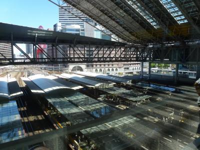 ＪＲ大阪駅構内ホーム上の巨大屋根と時空の広場散策編【奈良＆大阪２泊３日旅】