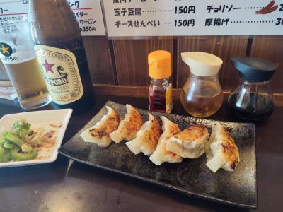【上大岡・餃子の旅】横浜・上大岡で赤星と餃子！「立ち飲みいくちゃん」