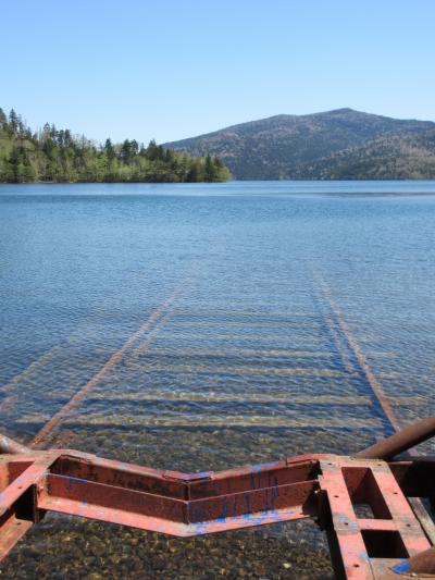 ２０２３年５月　北海道３日目　その２　然別湖の湖底線路と扇ケ原展望台へ