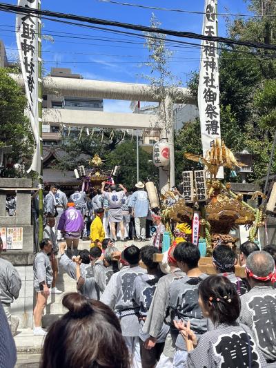 大塚天祖神社の鎮座700年記念式典の神輿渡御