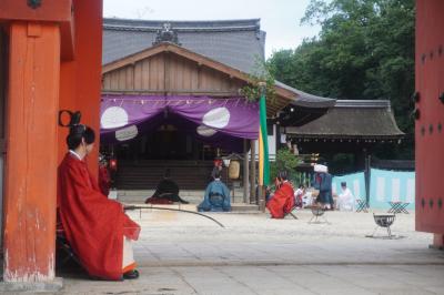 石清水八幡宮の勅祭 石清水祭～京都の葵祭、春日大社の春日祭と並ぶ三大勅祭の一つ。早朝より頓宮の奉幣の儀、放生行事、胡蝶の舞奉納を拝見します～