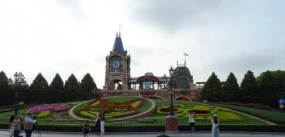 上海ディズニーランドと上海の夜景
