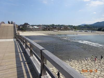 夏休み　家族で行く中国地方一周【２日目その２】　気温35.5℃。炎天下の錦帯橋