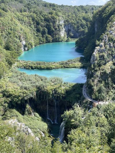 快晴のプリトヴィツェ湖群国立公園ハイキング１回目/クロアチア・ギリシャ３週間の旅:その1.